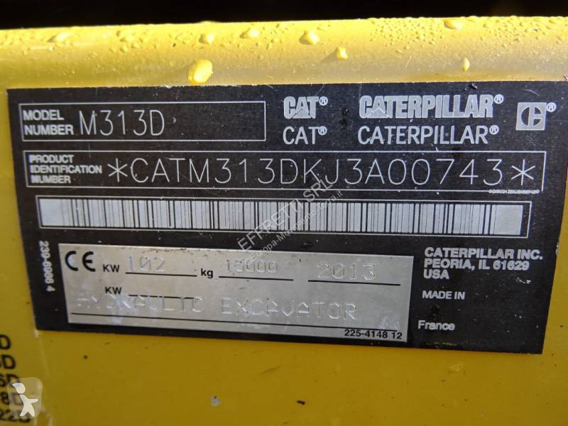 Escavatore gommato Caterpillar M313D VAH M313D usato 2013 - 138 CV - 9456 heures - Ref. 8055410 - Photo 11